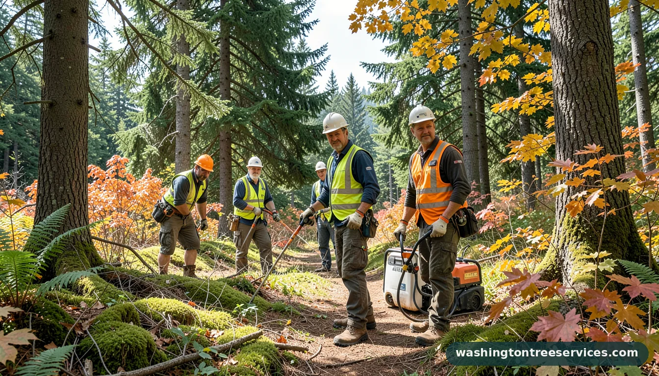 arborist tacoma wa - tree service equipment and crew in Washington