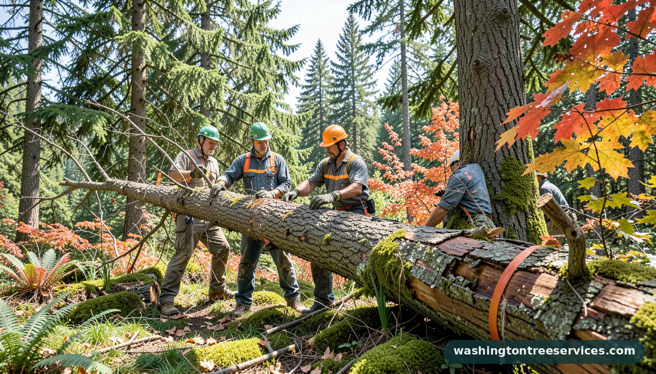 arborist tree felling - certified arborists at work in Washington