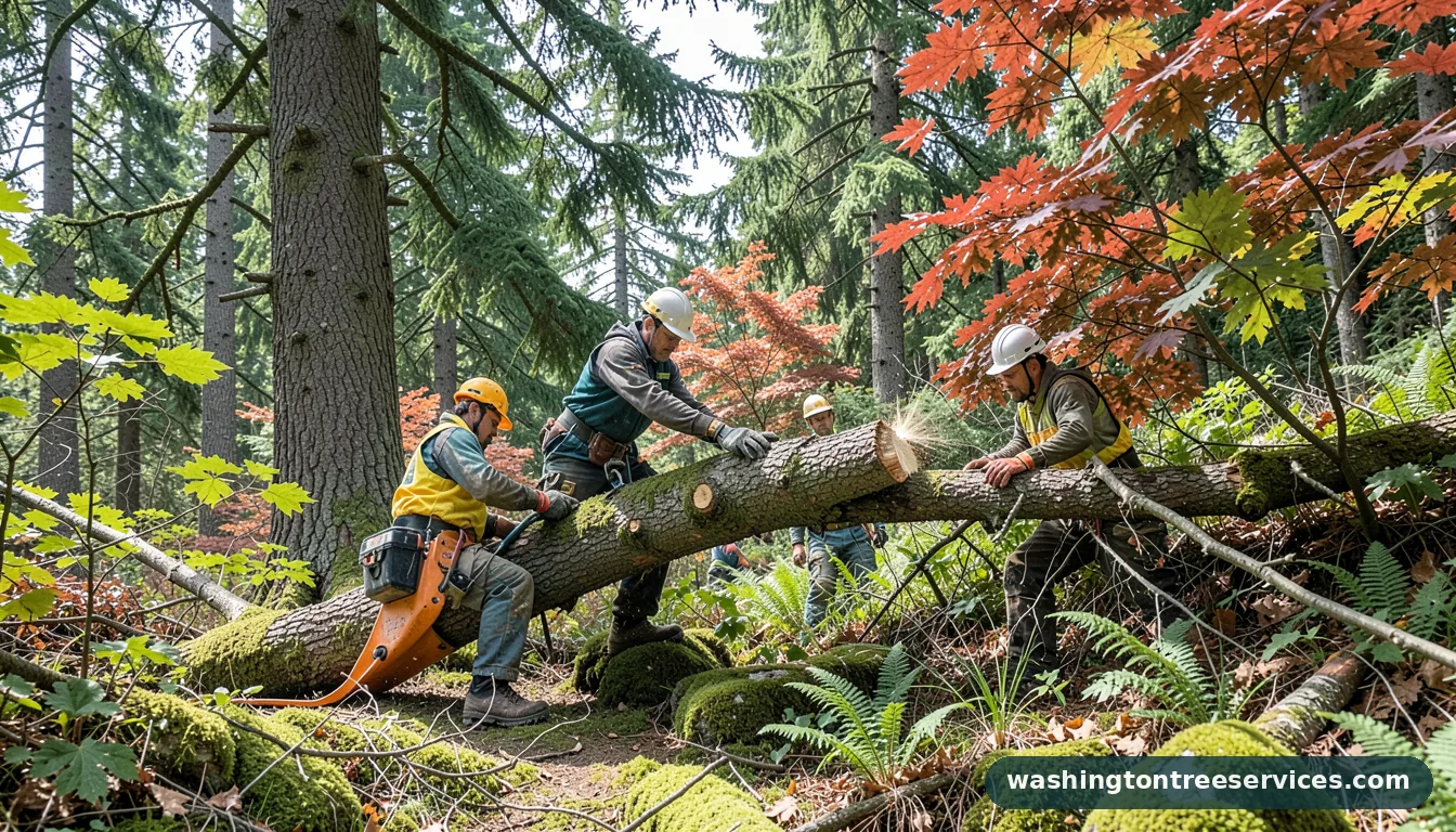 arborist tree felling - completed tree work by Washington Tree Services