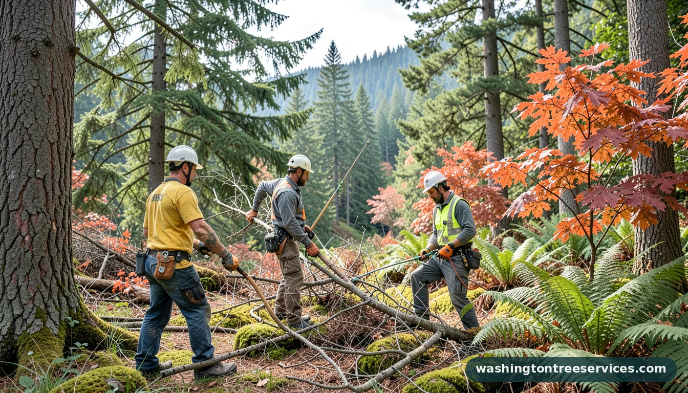 Completed arborist washington state project by Washington Tree Services arborist washington state - completed tree work by Washington Tree Services