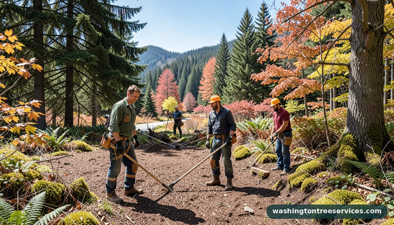 arborist wood chips near me - certified arborists at work in Washington