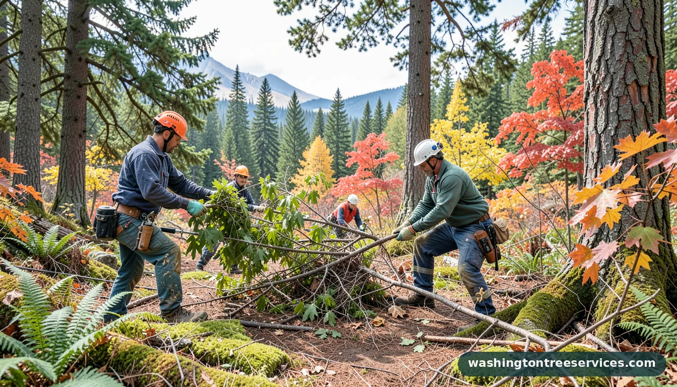 Certified arborists handling arborist in Washington arborist - certified arborists at work in Washington