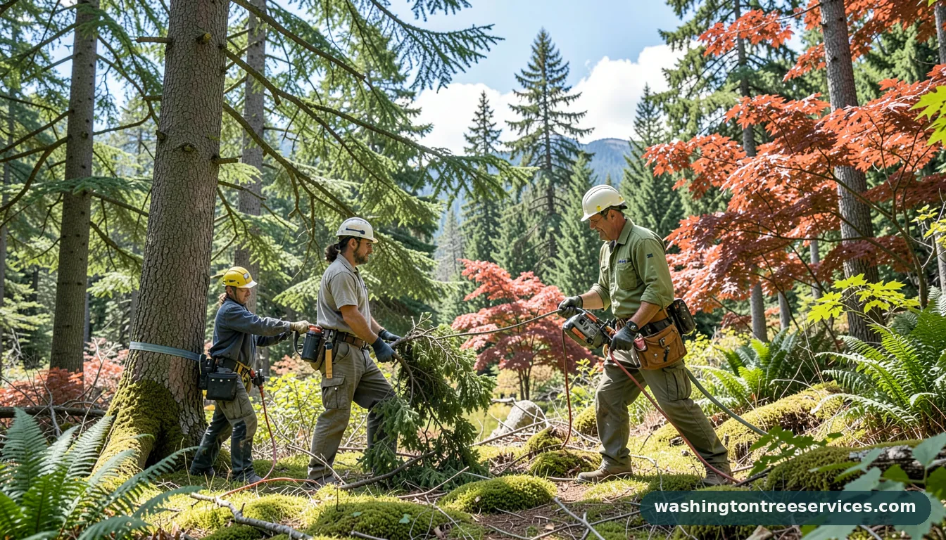 Completed arborist project by Washington Tree Services arborist - completed tree work by Washington Tree Services