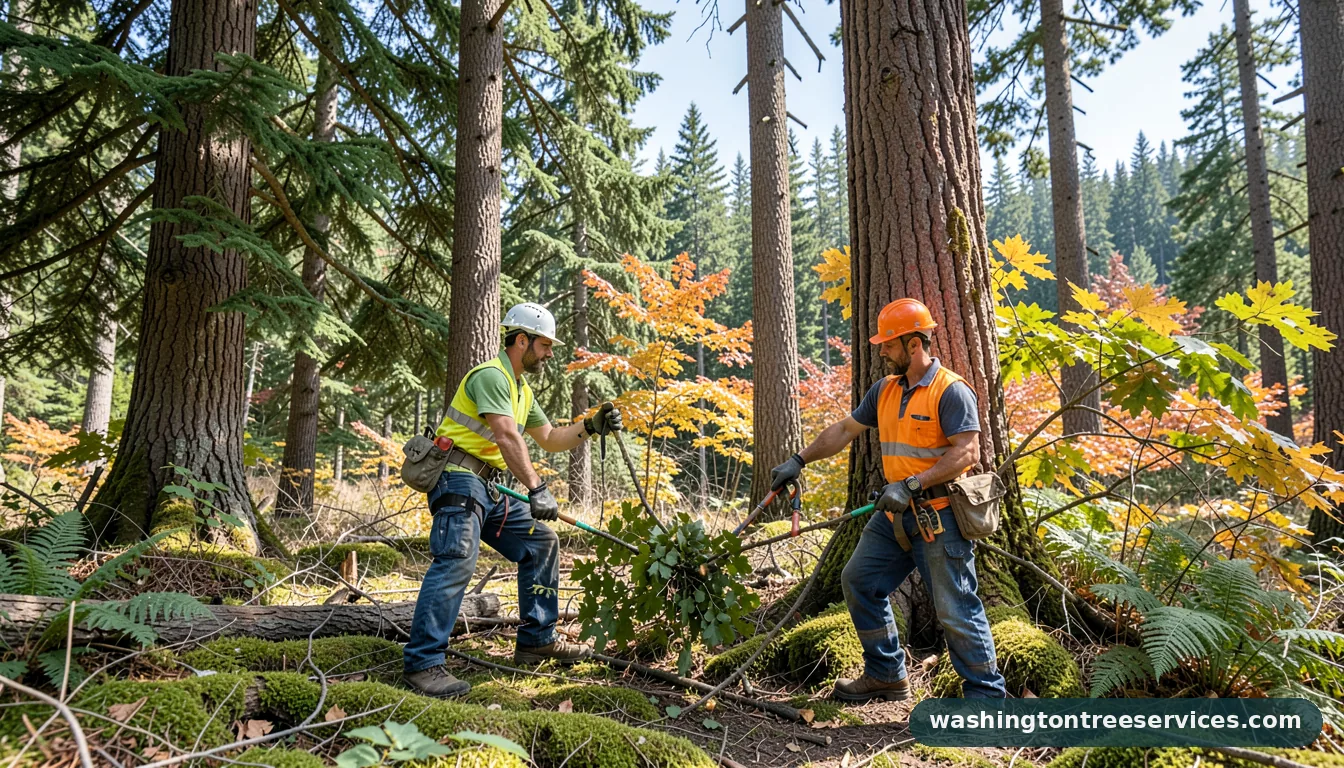 arborists bellevue wa - certified arborists at work in Washington