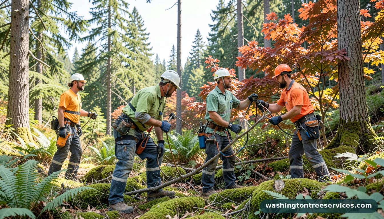 arborists bellevue - certified arborists at work in Washington