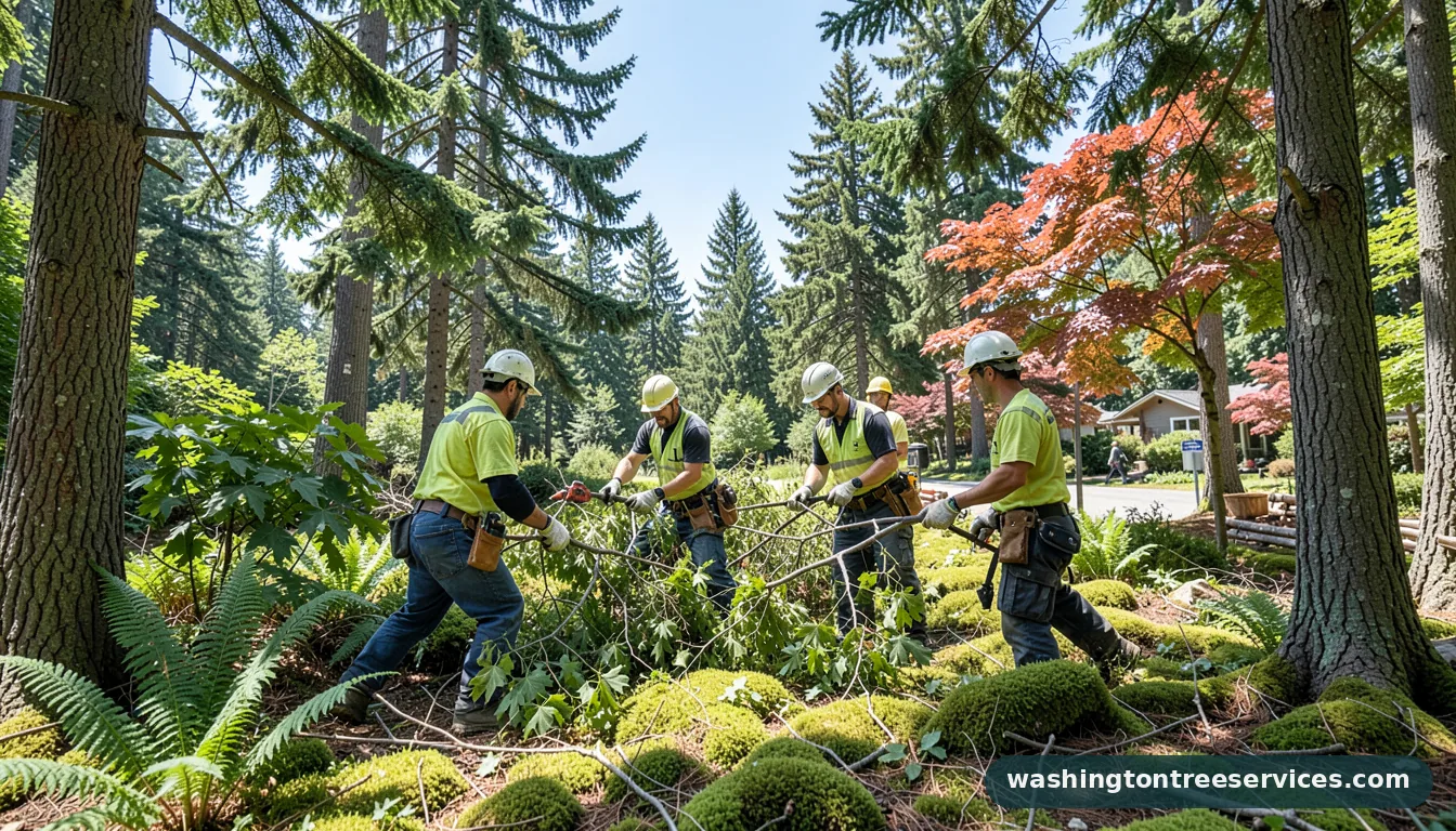 Completed arborists in seattle project by Washington Tree Services arborists in seattle - completed tree work by Washington Tree Services
