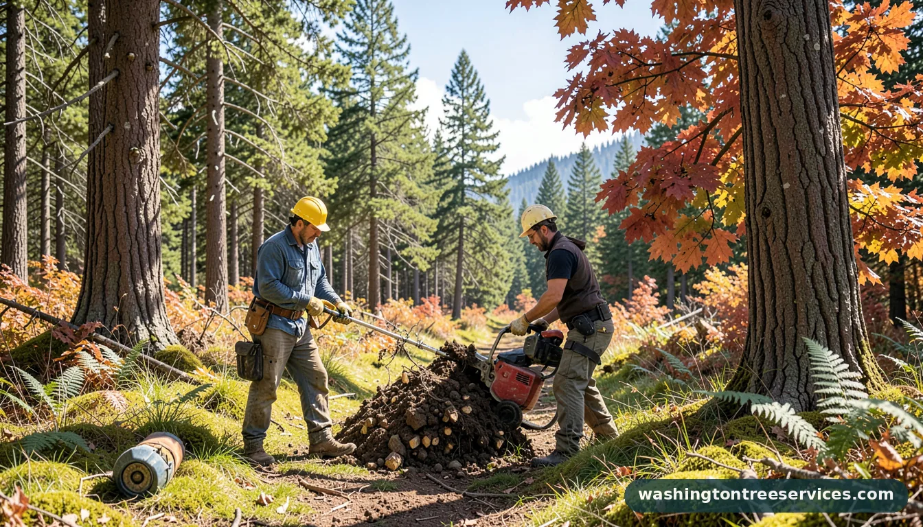 Certified arborists handling arborkelp treatment in Washington arborkelp treatment - certified arborists at work in Washington
