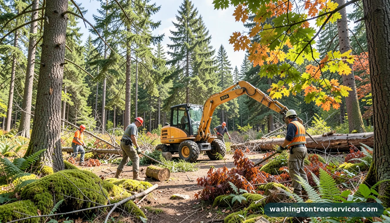 arlington tree removal - certified arborists at work in Washington