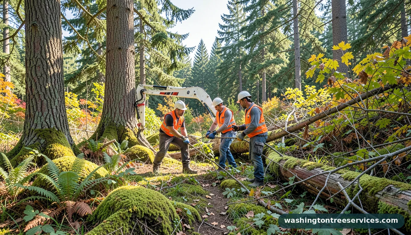 arlington tree removal - tree service equipment and crew in Washington