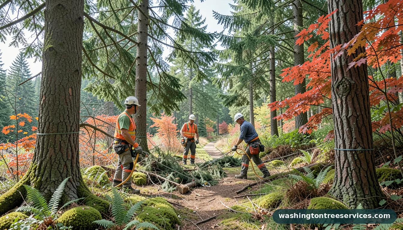 Completed arlington tree service project by Washington Tree Services arlington tree service - completed tree work by Washington Tree Services