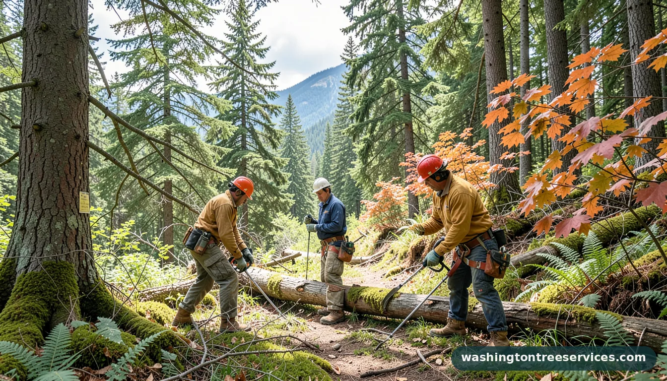 Certified arborists handling asplundh tree service near me in Washington asplundh tree service near me - certified arborists at work in Washington