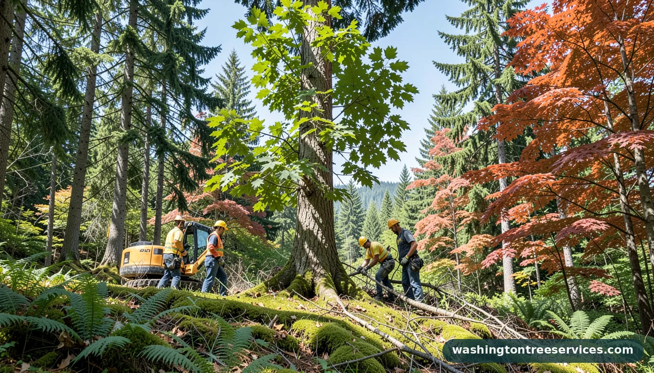 average cost to cut down a 30 foot tree - completed tree work by Washington Tree Services
