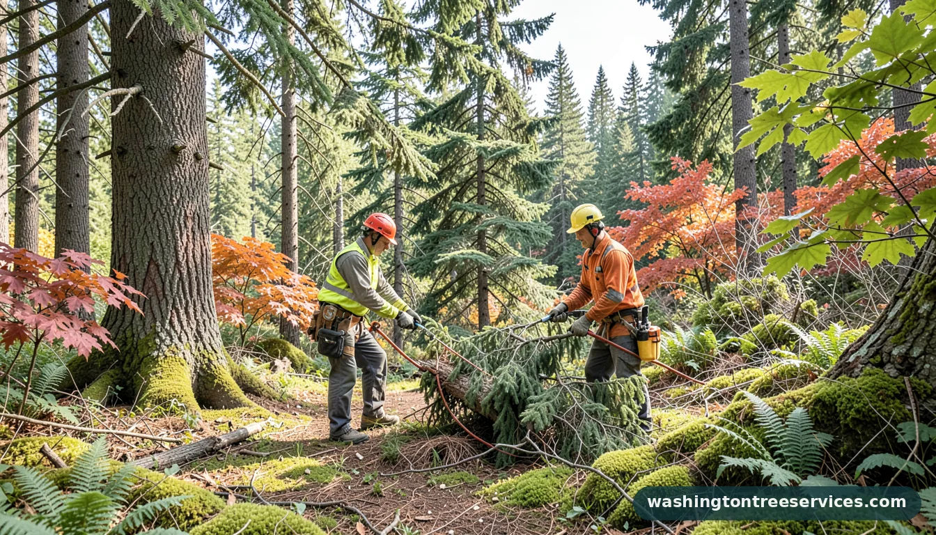 Professional equipment for average cost to remove pine tree in Washington average cost to remove pine tree - tree service equipment and crew in Washington