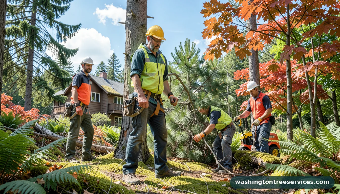 Completed average cost to remove pine tree project by Washington Tree Services average cost to remove pine tree - completed tree work by Washington Tree Services