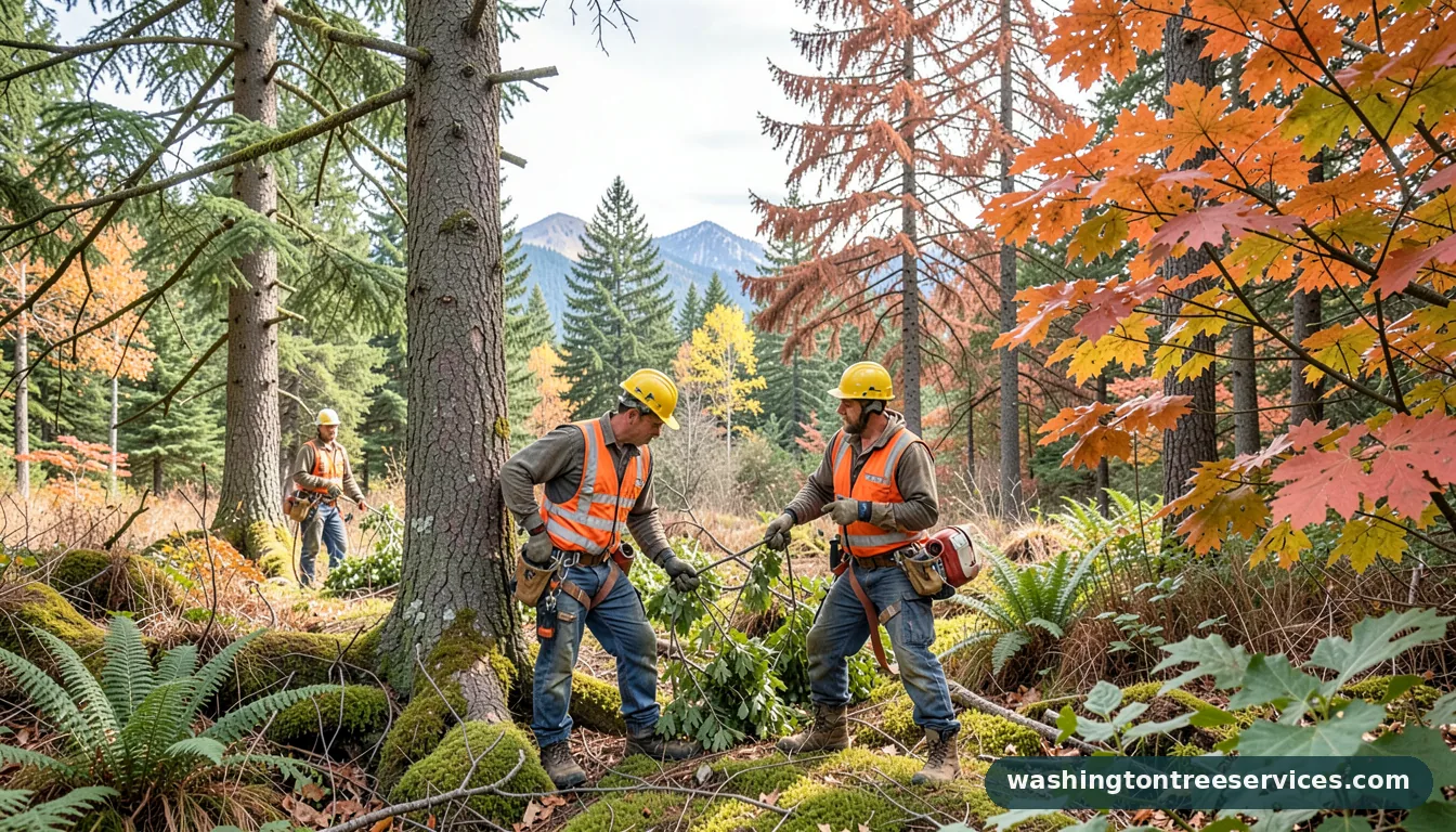 average price for tree removal - tree service equipment and crew in Washington