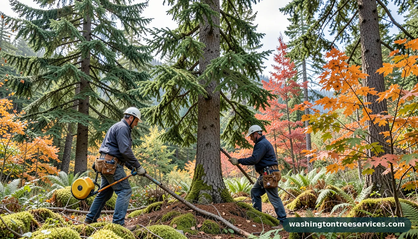 Completed average price to cut down 40 ft tree near me project by Washington Tree Services average price to cut down 40 ft tree near me - completed tree work by Washington Tree Services