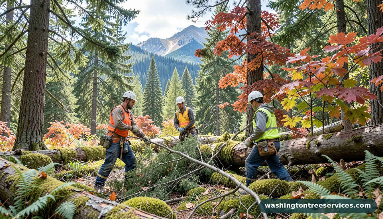 average tree removal cost - certified arborists at work in Washington