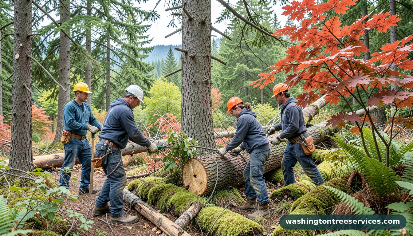 average tree removal price - tree service equipment and crew in Washington