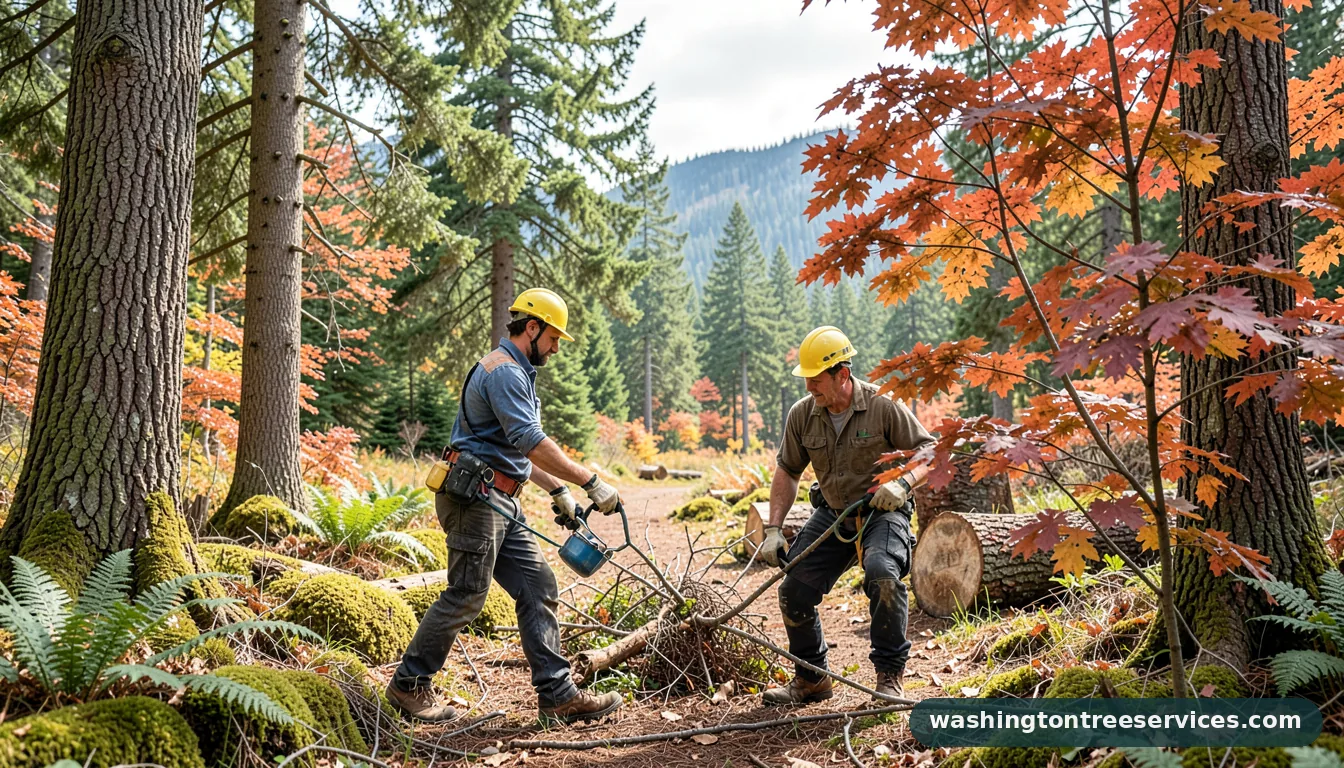 basic tree risk assessment form - tree service equipment and crew in Washington