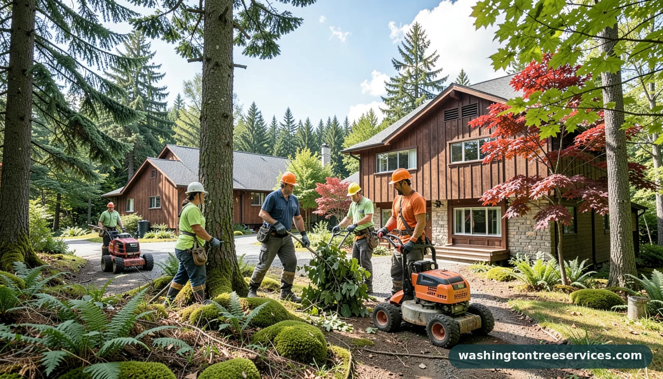 bellevue arborist - completed tree work by Washington Tree Services