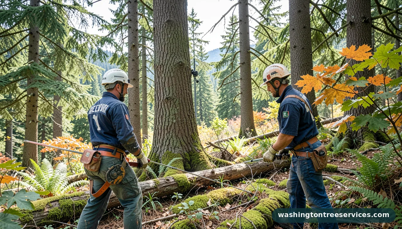 Certified arborists handling bellevue tree care in Washington bellevue tree care - certified arborists at work in Washington