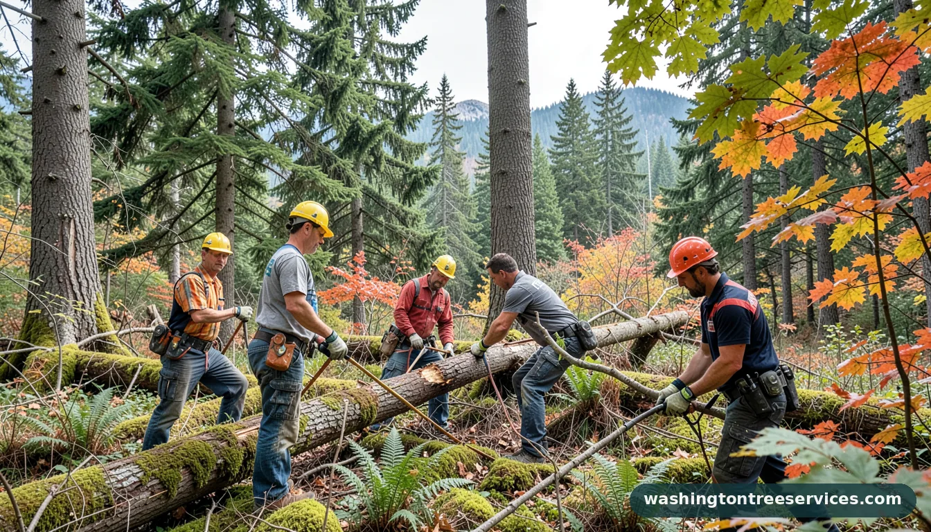 Completed bellevue tree removal project by Washington Tree Services bellevue tree removal - completed tree work by Washington Tree Services