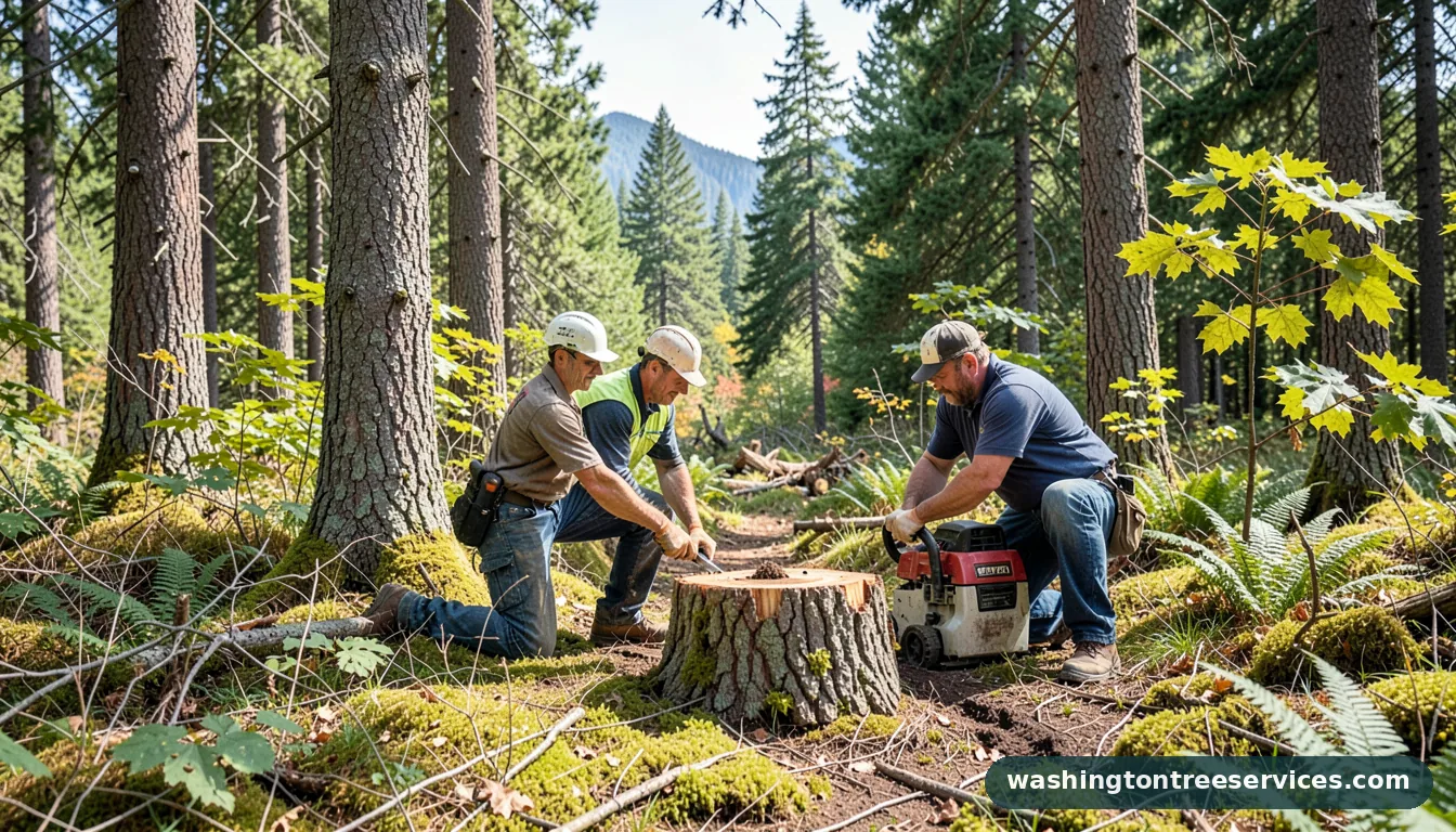 Completed best stump grinder project by Washington Tree Services best stump grinder - completed tree work by Washington Tree Services