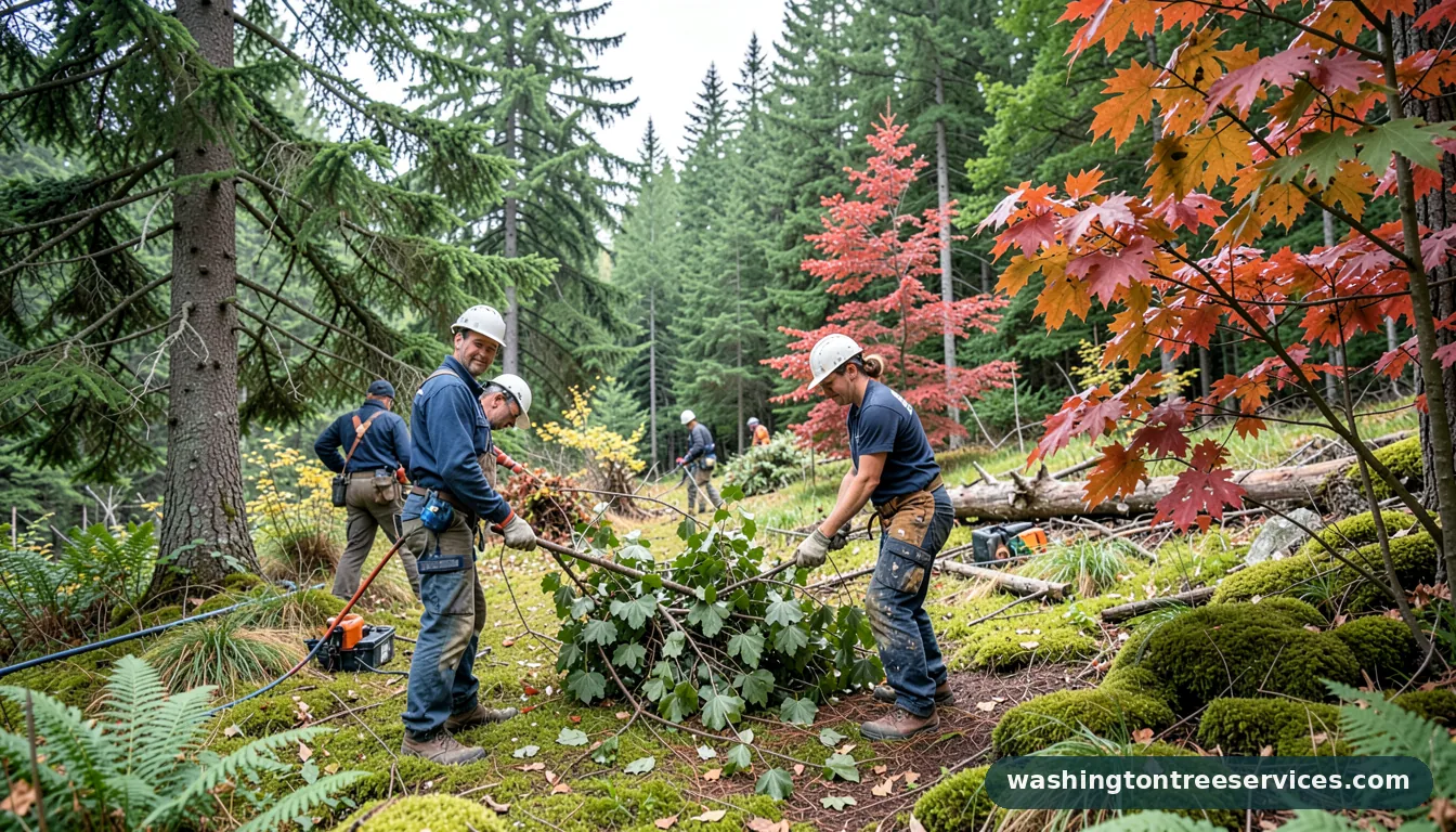 Certified arborists handling best time for pruning trees in Washington best time for pruning trees - certified arborists at work in Washington