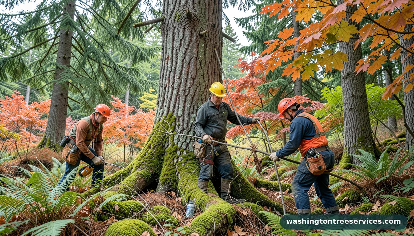 Professional equipment for best time for pruning trees in Washington best time for pruning trees - tree service equipment and crew in Washington