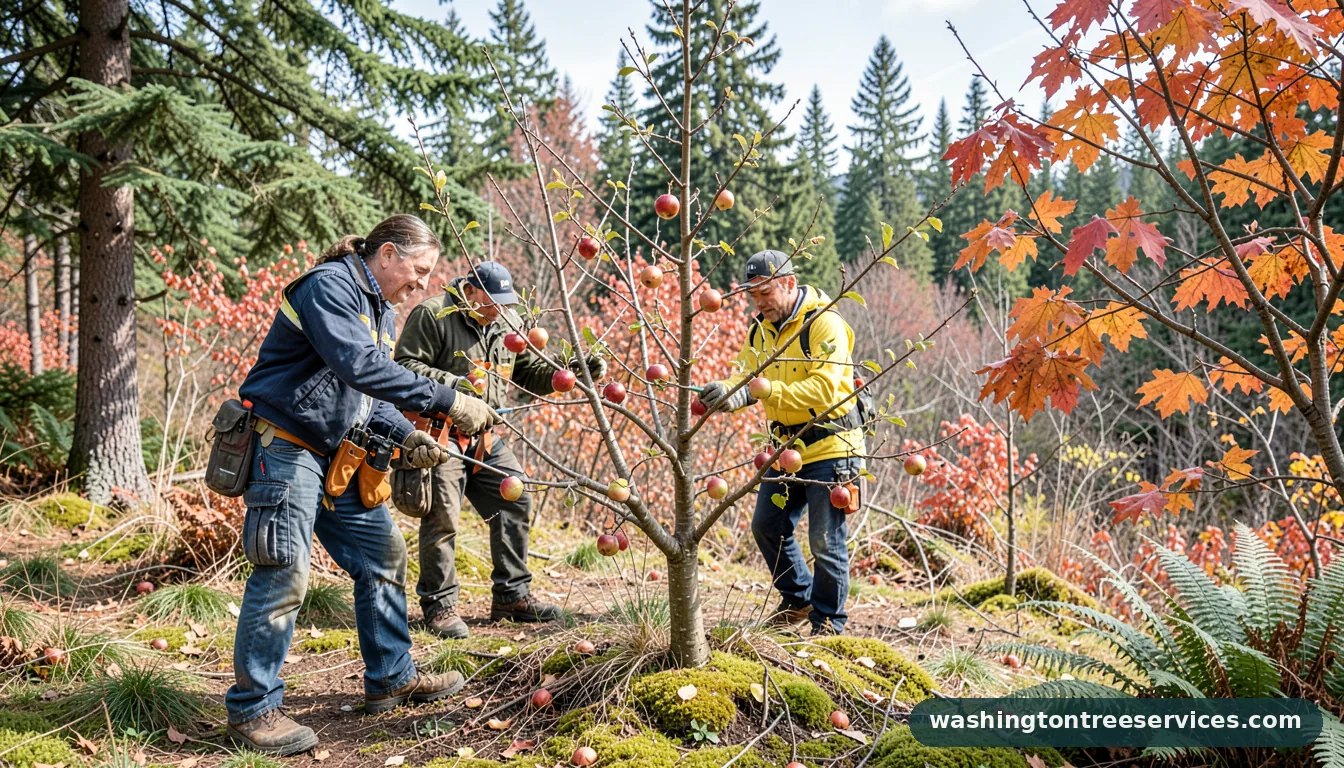 best time of year to prune apple trees - certified arborists at work in Washington