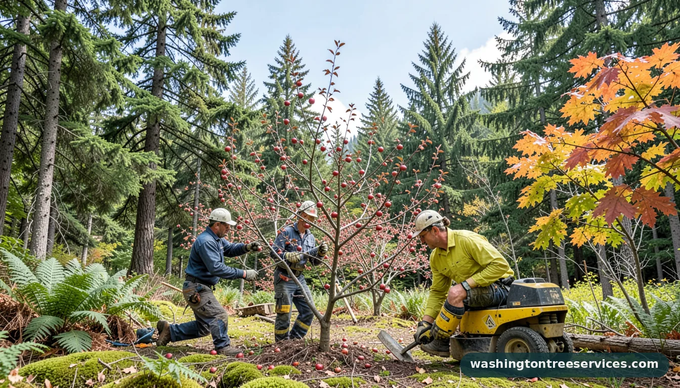 best time of year to prune apple trees - completed tree work by Washington Tree Services