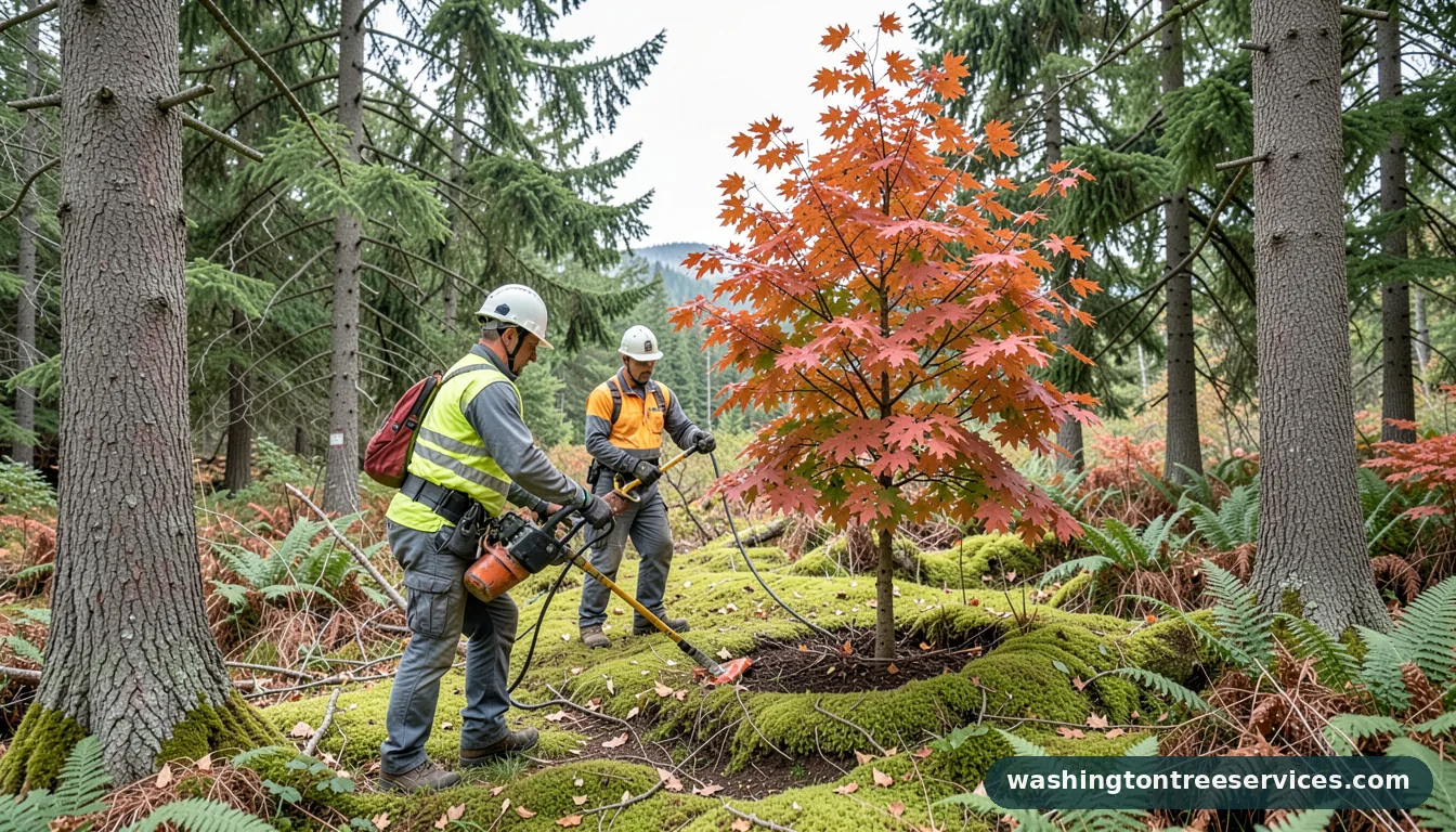 best time of year to prune maple trees - tree service equipment and crew in Washington