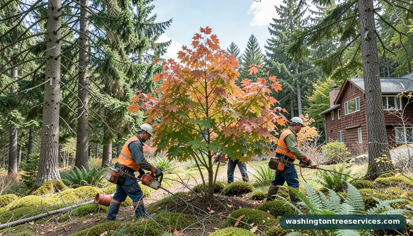 best time of year to prune maple trees - completed tree work by Washington Tree Services