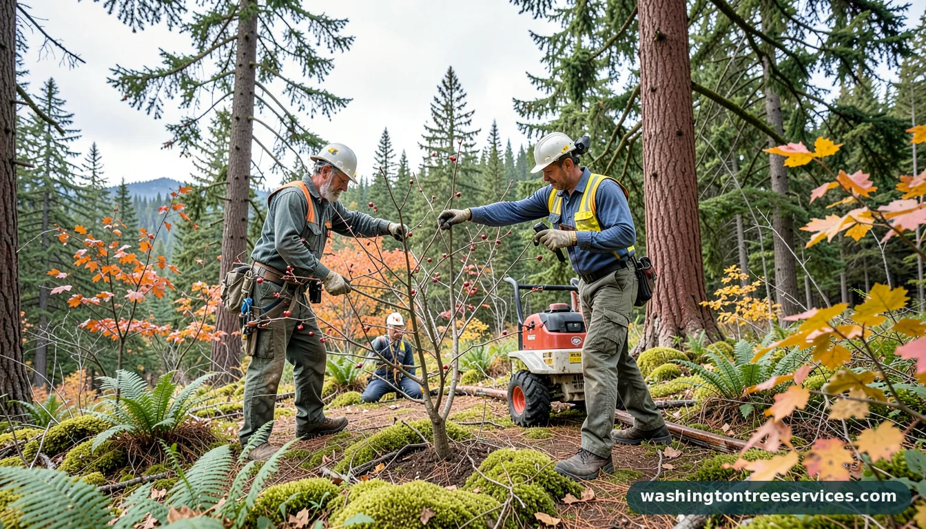 best time to prune cherry trees - tree service equipment and crew in Washington