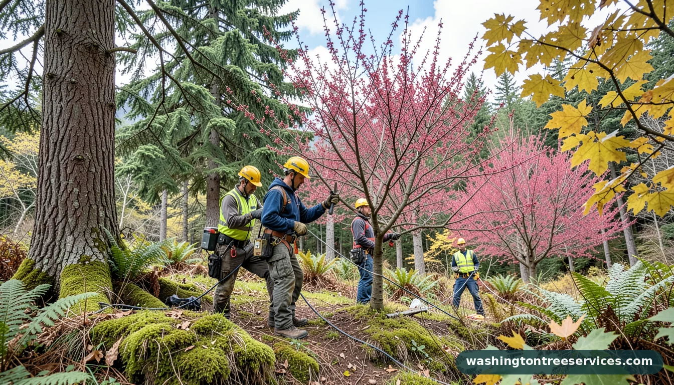 best time to prune flowering cherry trees - certified arborists at work in Washington