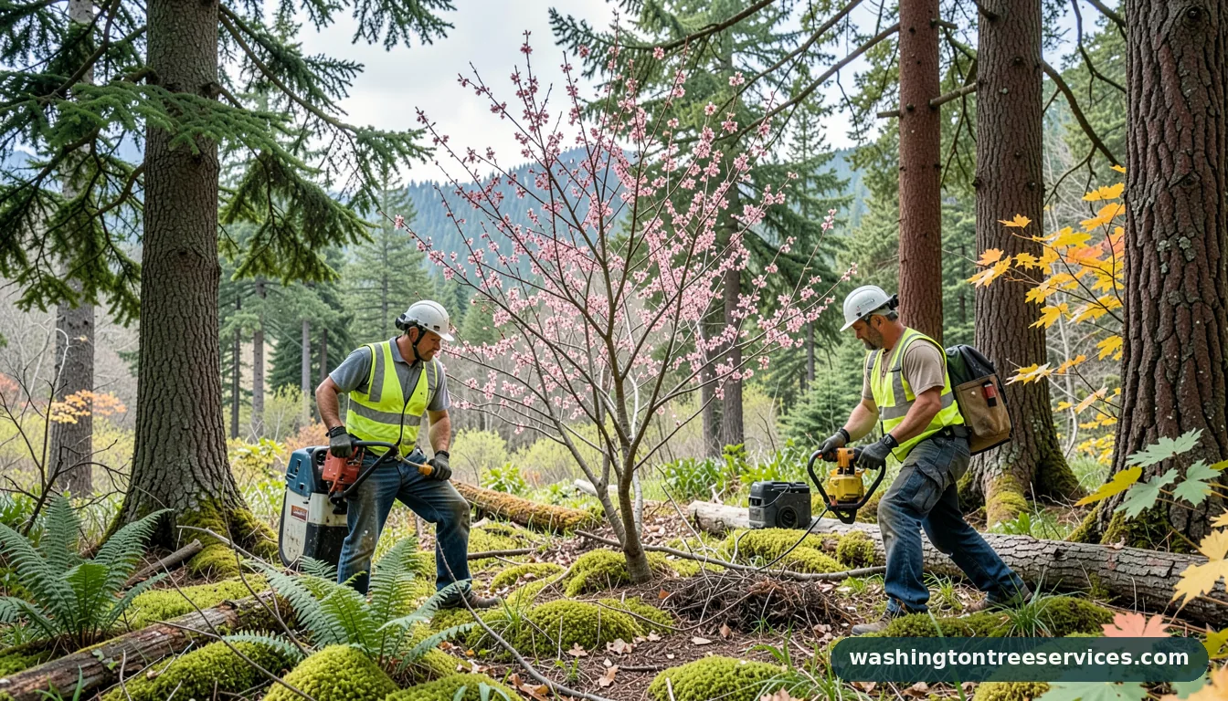 best time to prune flowering cherry trees - completed tree work by Washington Tree Services