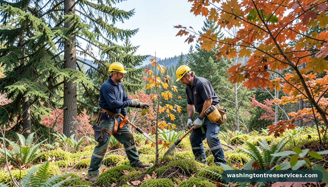 Certified arborists handling best time to prune fruit trees in Washington best time to prune fruit trees - certified arborists at work in Washington
