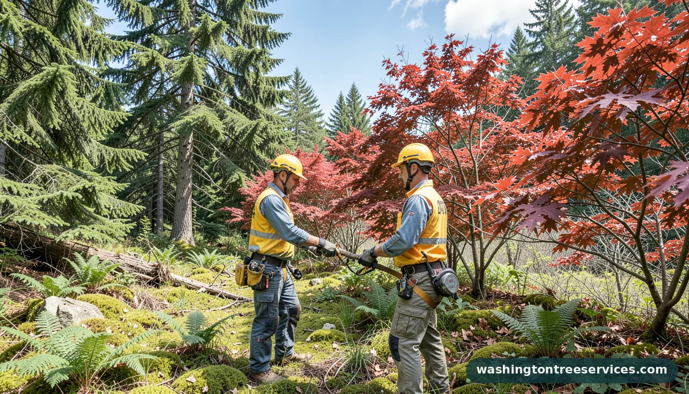 Professional equipment for best time to prune fruit trees in Washington best time to prune fruit trees - tree service equipment and crew in Washington