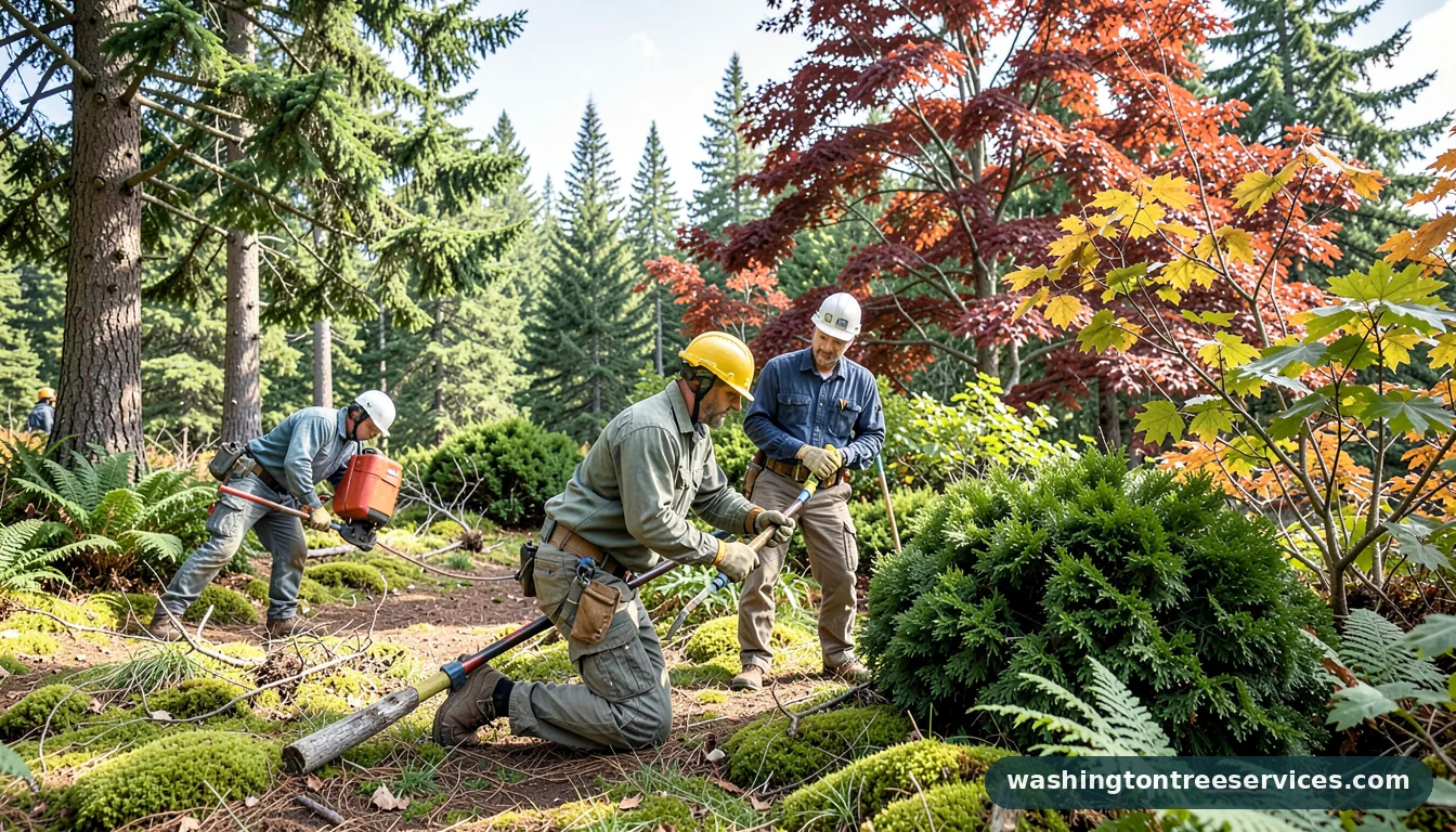 Certified arborists handling best time to prune leyland cypress in Washington best time to prune leyland cypress - certified arborists at work in Washington