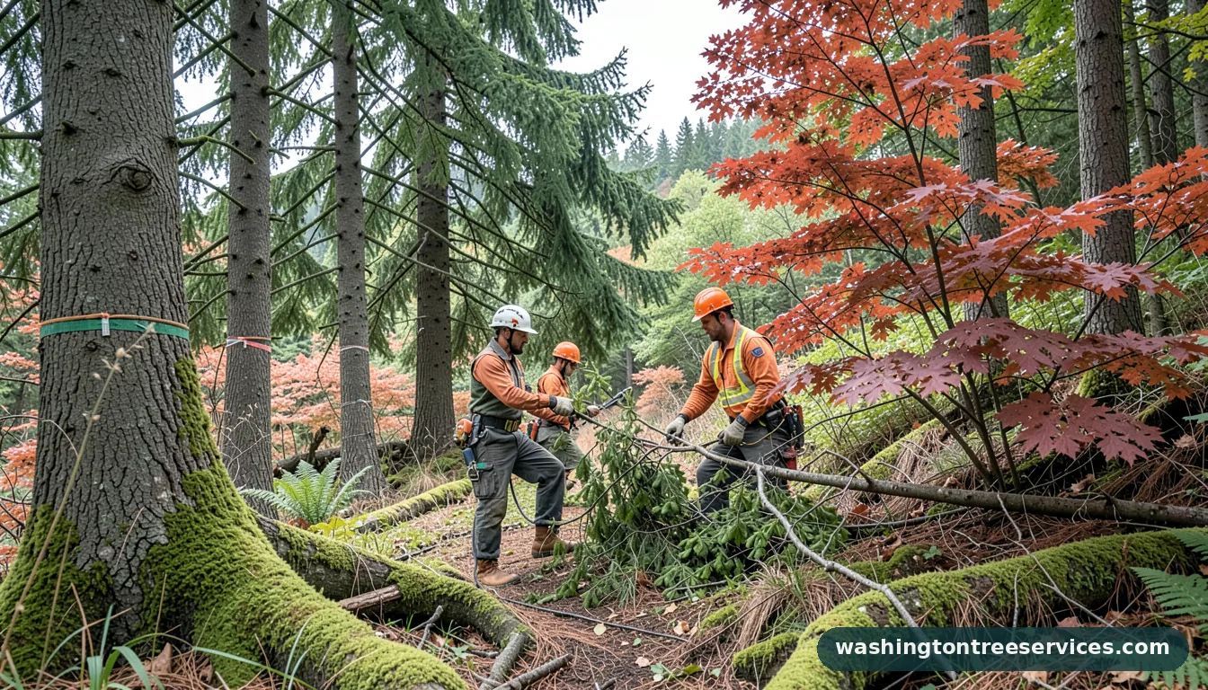 best time to prune trees - certified arborists at work in Washington
