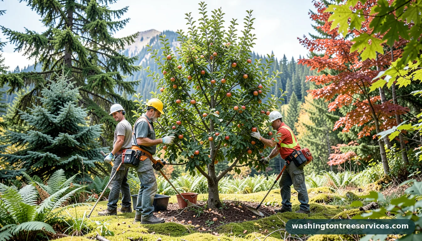 best time to trim a apple tree - completed tree work by Washington Tree Services