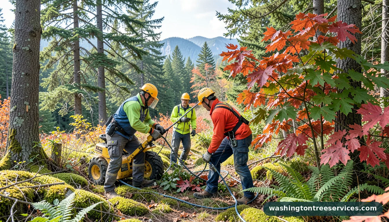 Certified arborists handling best time to trim trees in Washington best time to trim trees - certified arborists at work in Washington