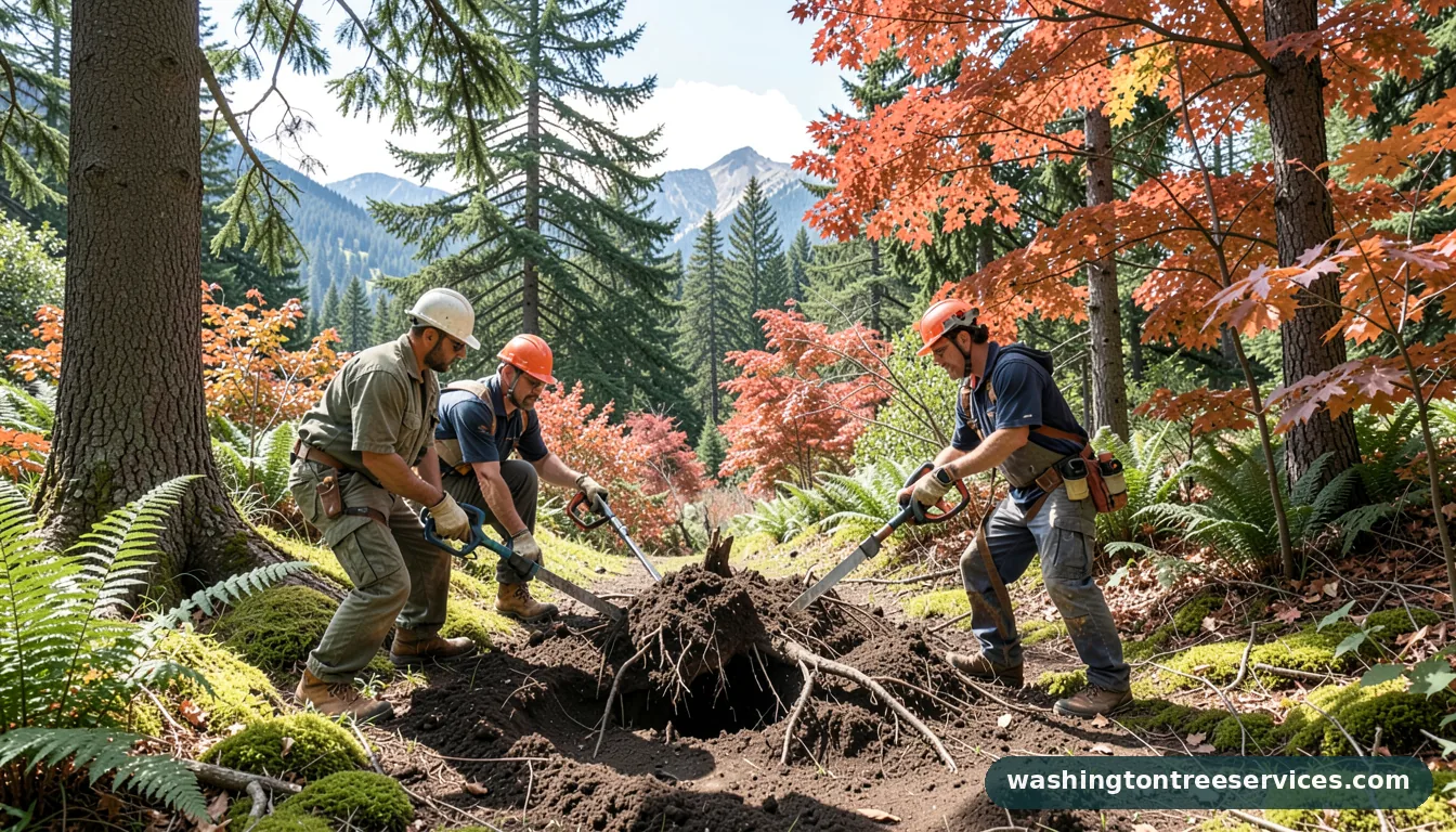 Completed best way to cut roots in ground project by Washington Tree Services best way to cut roots in ground - completed tree work by Washington Tree Services