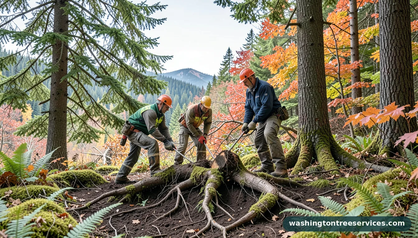 Completed best way to cut tree roots in the ground project by Washington Tree Services best way to cut tree roots in the ground - completed tree work by Washington Tree Services
