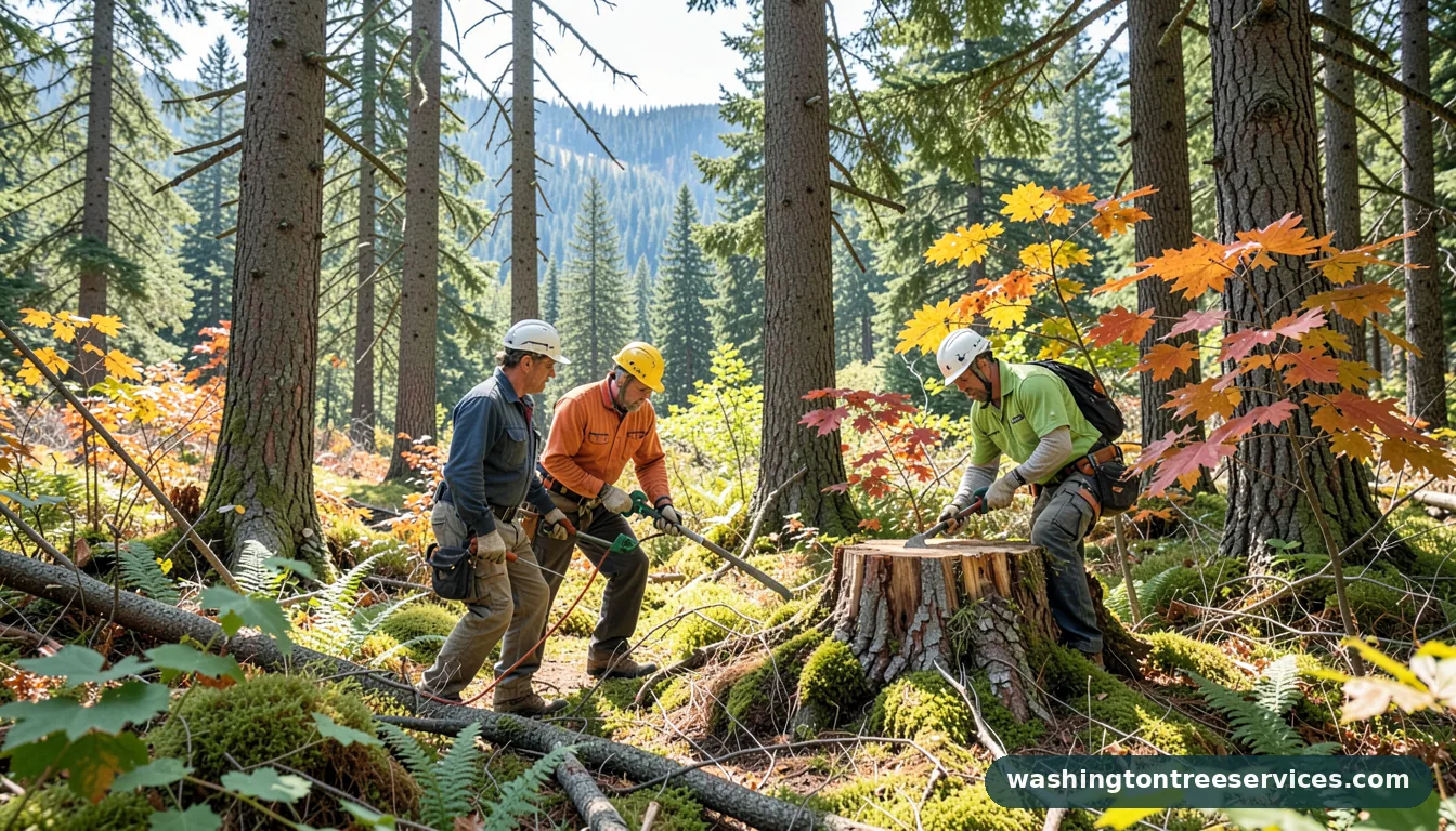 Certified arborists handling best way to kill tree stumps in Washington best way to kill tree stumps - certified arborists at work in Washington