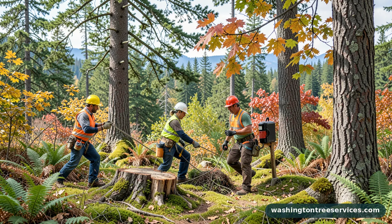 Professional equipment for best way to kill tree stumps in Washington best way to kill tree stumps - tree service equipment and crew in Washington