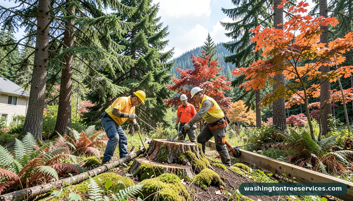 Completed best way to remove stumps project by Washington Tree Services best way to remove stumps - completed tree work by Washington Tree Services