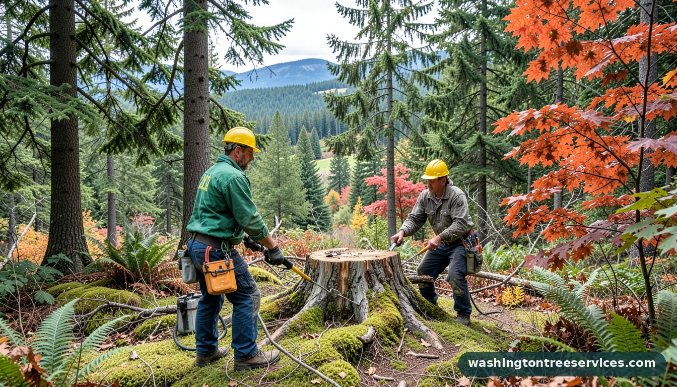 Completed best way to remove tree stumps project by Washington Tree Services best way to remove tree stumps - completed tree work by Washington Tree Services