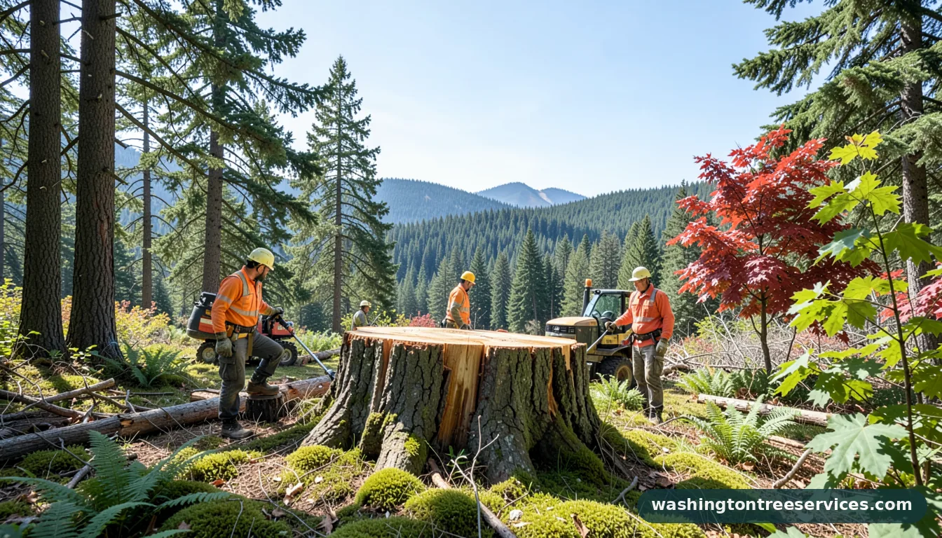 biggest stump grinder - professional tree service in Washington