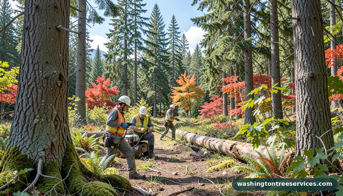 bombardier tree service - certified arborists at work in Washington